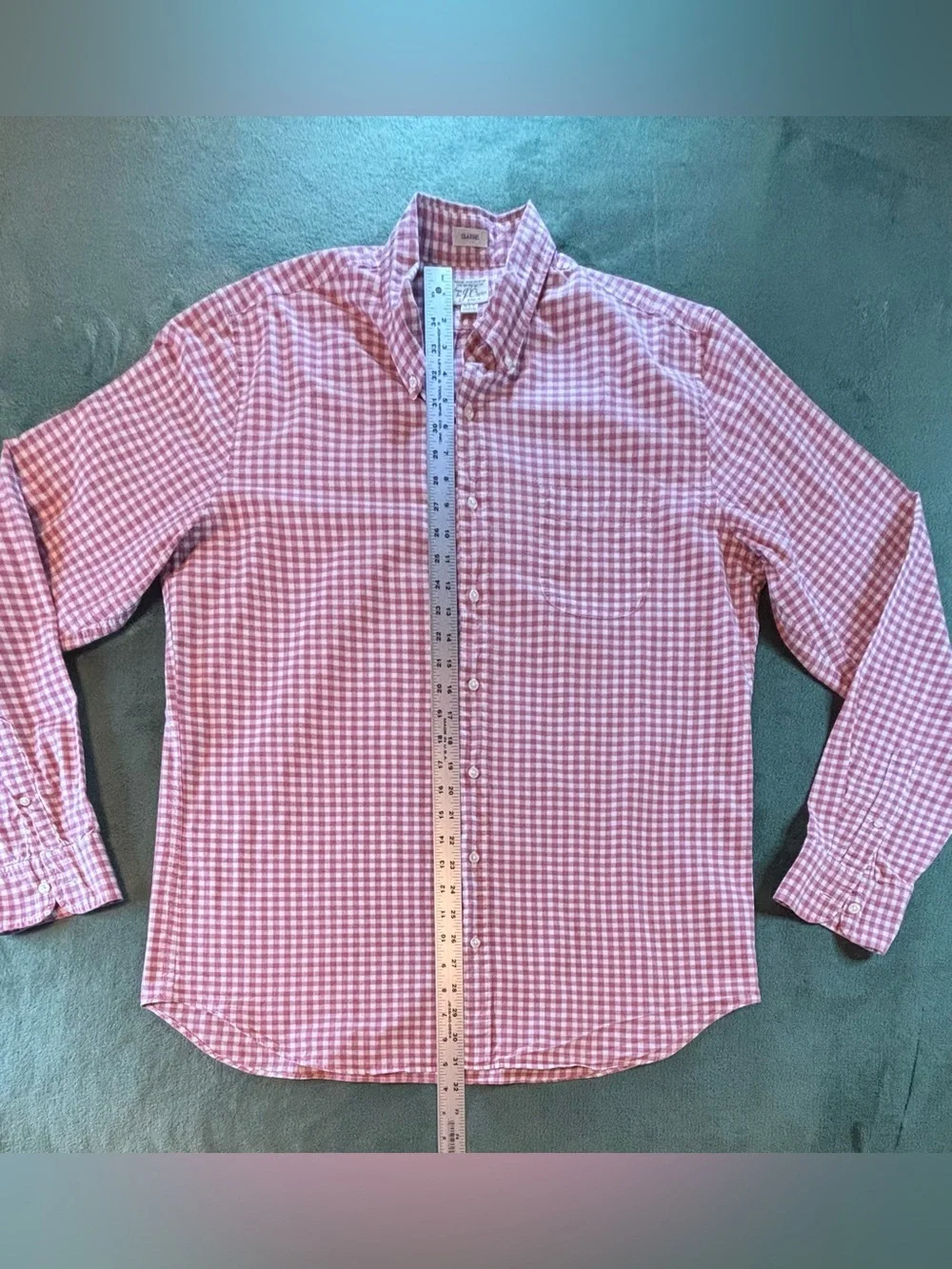 J. Crew Red Gingham Button-Down Shirt, Size: XLT (6532)